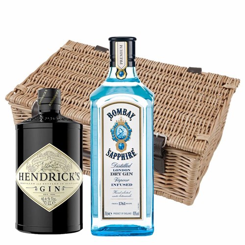 Bombay Sapphire Gin And Hendricks Gin Twin Hamper (2x70cl)